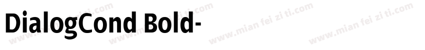 DialogCond Bold字体转换